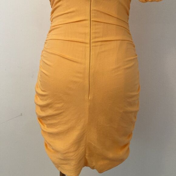 Guess Creamsicle Kiki Mini Ruched Dress Size 0 - Picture 8 of 14